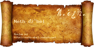 Neth Ábel névjegykártya